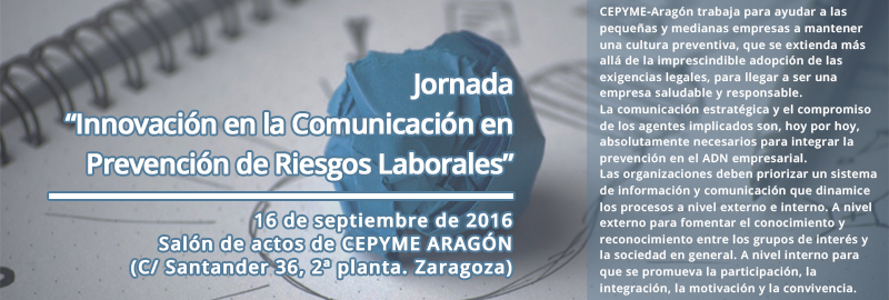 Jornada sobre “Innovación en la Comunicación en Prevención de Riesgos Laborales”