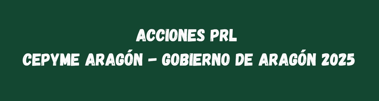 ACCIONES EN MATERIA DE PREVENCIÓN DE RIESGOS LABORALES 2025 CEPYME ARAGÓN – GOBIERNO DE ARAGÓN