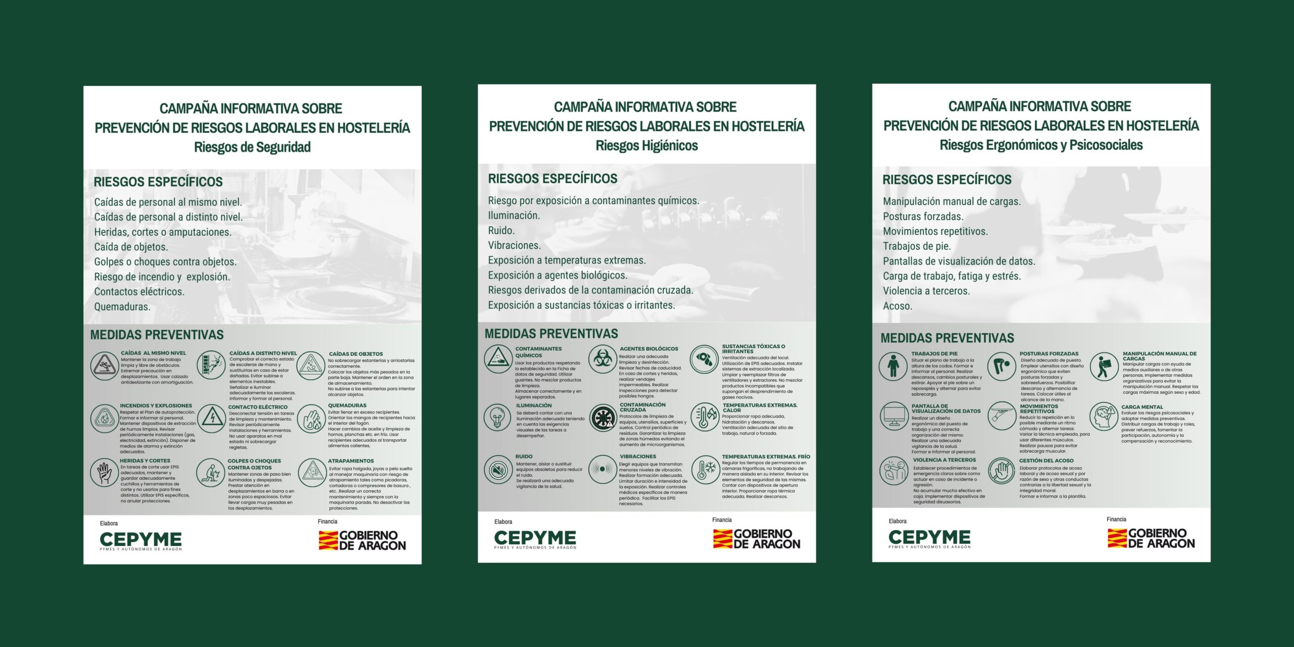 CAMPAÑA INFORMATIVA SOBRE PREVENCIÓN DE RIESGOS LABORALES EN EL SECTOR DE HOSTELERÍA